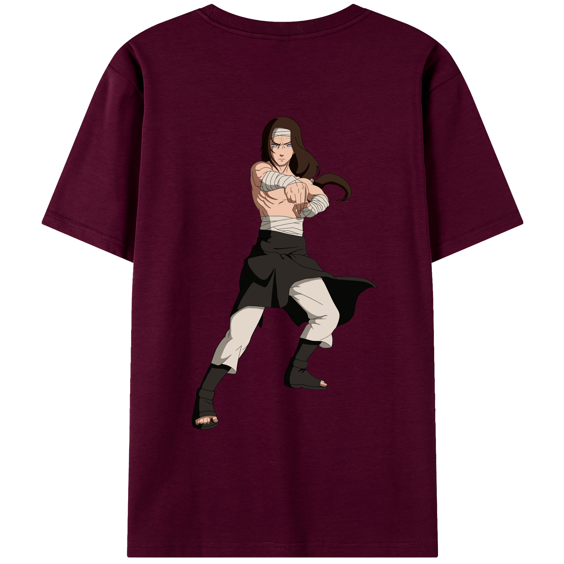 （画像用） NARUTO -ナルト- 日向ネジ Hyūga Neji レディース半袖Tシャツ(バックプリント)